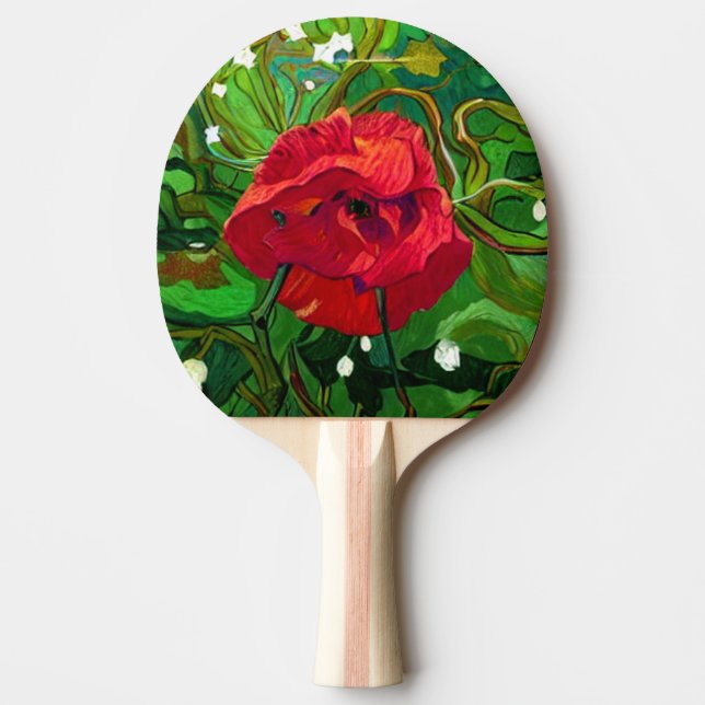 ROTE ROSE  TISCHTENNIS SCHLÄGER (Vorderseite)