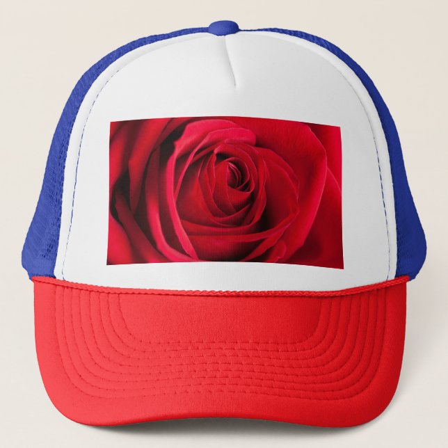 Rote Rose Truckerkappe (Vorderseite)