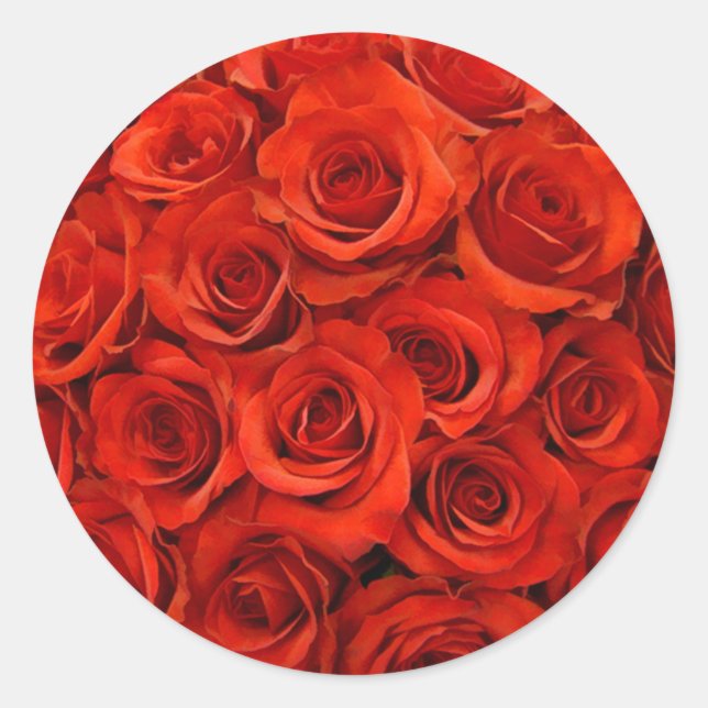 Rote Rose Umschlag Aufkleber Stickers (Vorderseite)