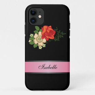 Rote Rose und Milchrosa 2 Personalisierter Name title_seo2