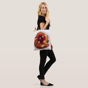 Rote Rose und orange und gelbe Rosen Tasche