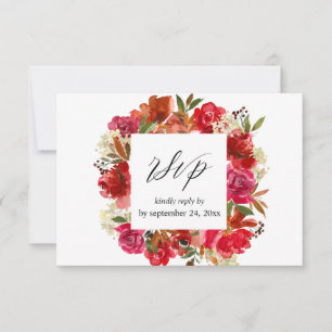 Rote Rose und Rosa Blütenblätter mit UAWG RSVP Karte