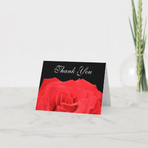 Rote Rose und Schwarz Danke