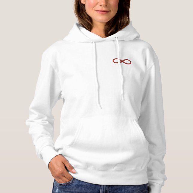 Rote Rose & Unendlichkeit   Hoodie (Vorderseite)