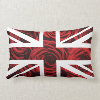 Rote Rose Union Jack Britische (UK) Flagge Lendenkissen