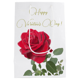 Rote Rose - Valentine's Day Mittlere Geschenktüte