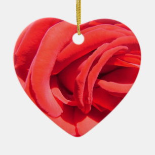 Rote Rose Valentinschmuck. Keramikornament