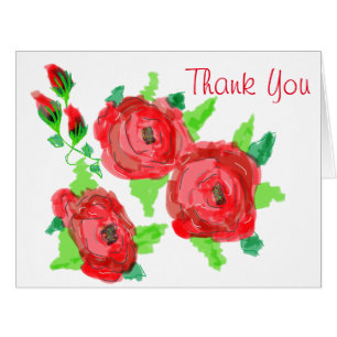 Rote Rose Vielen Dank