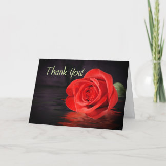 Rote Rose Vielen Dank Dankeskarte