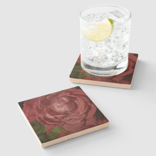Rote Rose von Shirley Taylor Steinuntersetzer