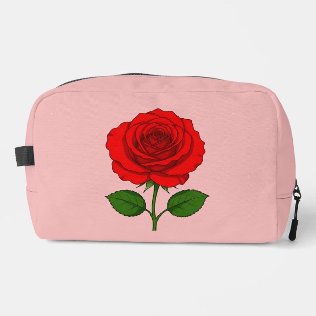 Rote Rose  Waschbeutel (Vorderseite)