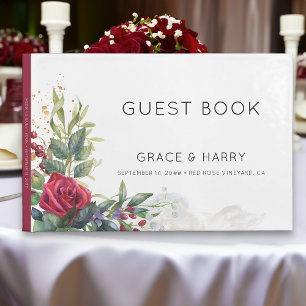 Rote Rose Wedding Guest Book Gästebuch