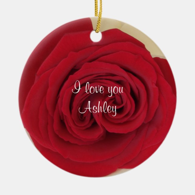 Rote Rose Wedding Vorschlag Idee Ornament (Vorne)