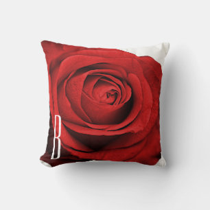 Rote Rose Weiß (Jede Farbe) Rustikaler Glamour ind Kissen