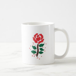 ROTE ROSE WHITE 11 OZ TASSE