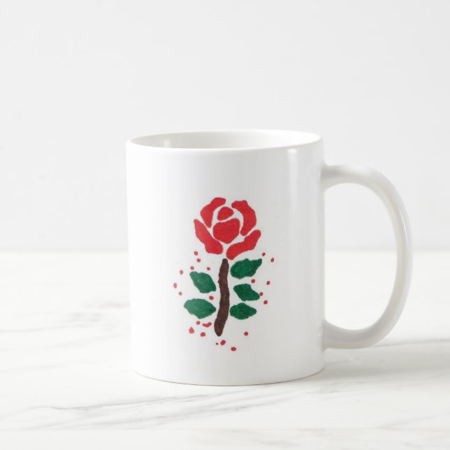 ROTE ROSE WHITE 11 OZ TASSE (Rechts)
