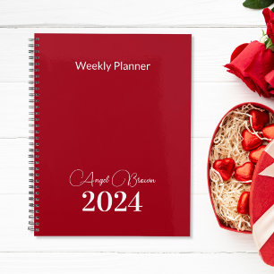Rote Rose Wöchentlicher monatlicher Geschäftsplane Planer