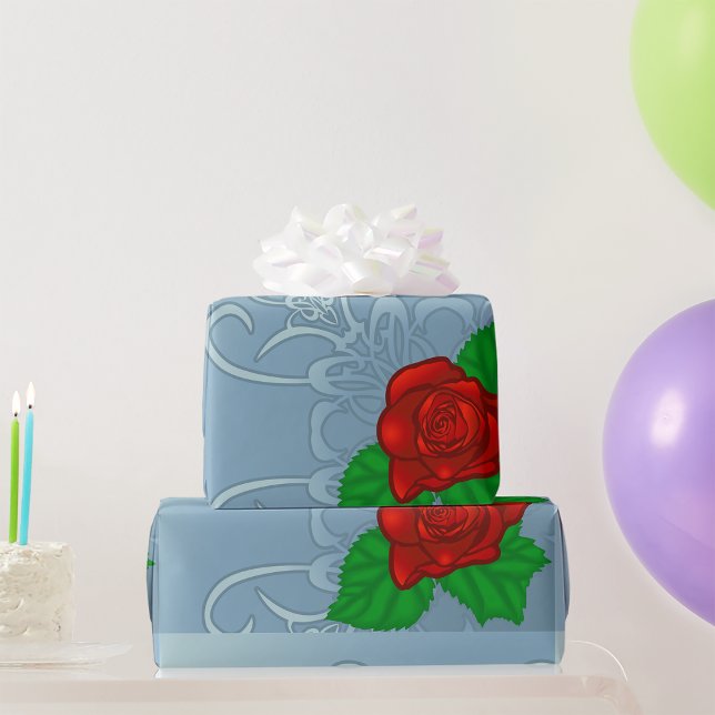 Rote Rose Wrapping Paper Geschenkpapier (Von Creator hochgeladen)