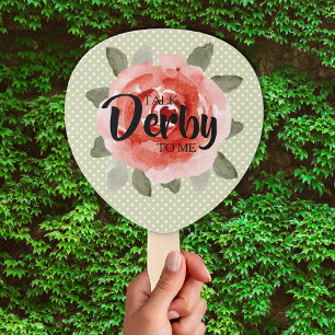 Rote Rose zu Polka Dots Reden Derby zu mir Fächer