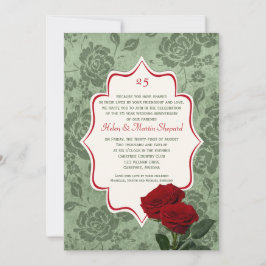 Rote Rosen 25. Hochzeitstag Einladung