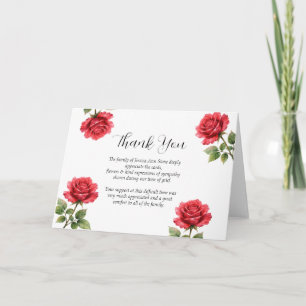 Rote Rosen Anteilnahme Florale Beerdigung Danke Einladung