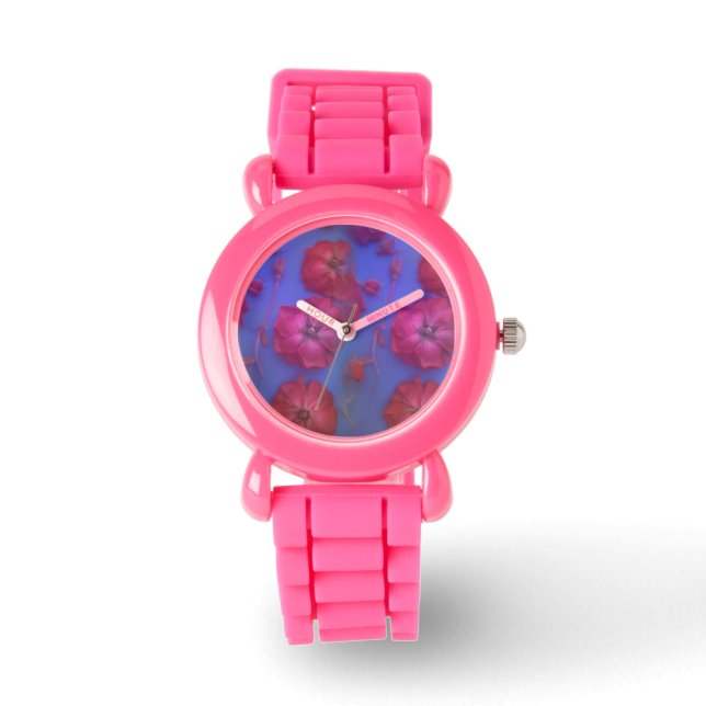 Rote Rosen Armbanduhr (Vorderseite)