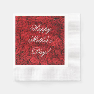 Rote Rosen Benutzerdefinierter Text glücklich Mutt Serviette