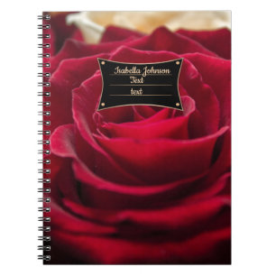Rote Rosen Blume florale romantische Natur botanis Notizblock