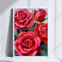 Rote Rosen Blumenbemalung