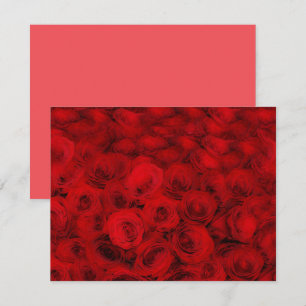 Rote Rosen Blumenkunst Blumenstrauß Notizkartenset Mitteilungskarte