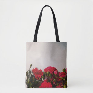 Rote Rosen Blüten blühende, helle Blume Flora Tasche