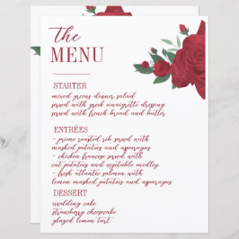 Rote Rosen Boho Wedding Menu