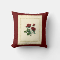 Rote Rosen Bouquet Gerahmt mit Gold Dots Leinwand