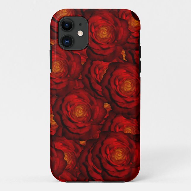 Rote Rosen Case-Mate iPhone Hülle (Rückseite)