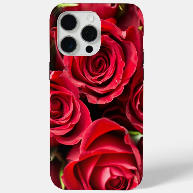 Rote Rosen Case-Mate iPhone Hülle (Rückseite)