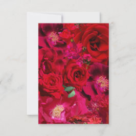 Rote Rosen Collage Mitteilungskarte