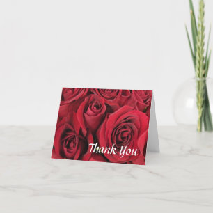 Rote Rosen Danksagungskarte Dankeskarte