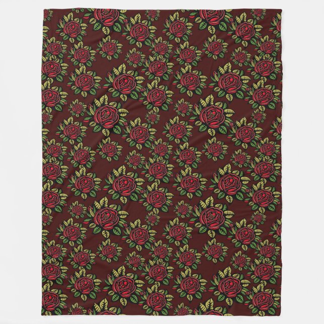 rote Rosen Decke (Vorderseite)