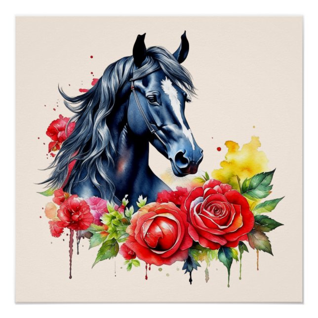 Rote Rosen des Schwarzen Horns Poster (Vorderseite)