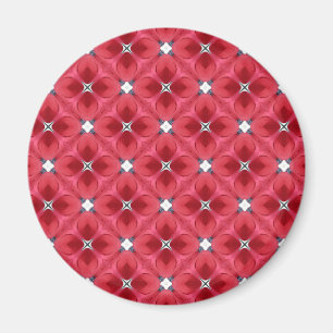 Rote Rosen-Diamant geometrisches Muster Magnet