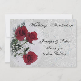 Rote Rosen Einladung zur Hochzeit