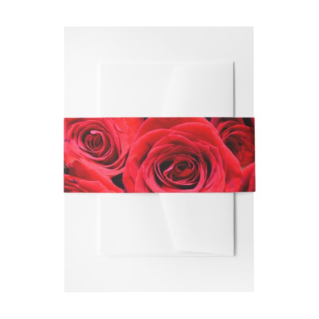Rote Rosen Einladungsbanderole (Vorderseite Beispiel)