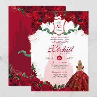 Rote Rosen Elegante Burg Burgen von Bellinzona Einladung