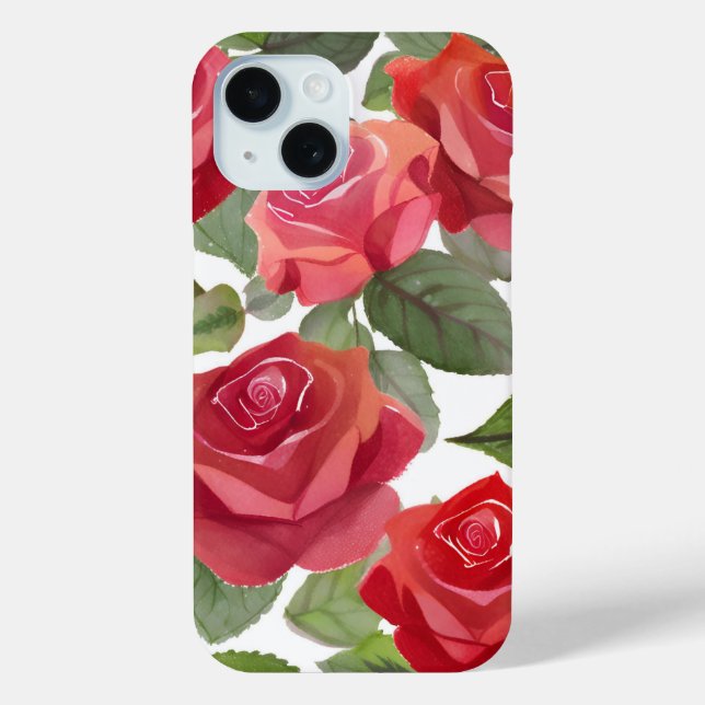 Rote Rosen | Elegante Rose Wasser Case-Mate iPhone Hülle (Rückseite)