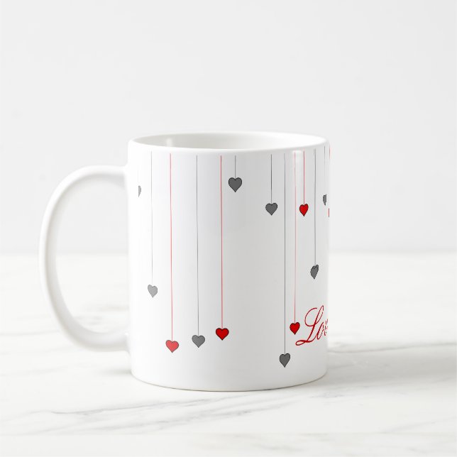 Rote Rosen ... Englische Tee-Tasse Kaffeetasse (Links)