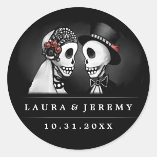 Rote Rosen-Envelope-Label Runder Aufkleber