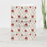 Rote Rosen Faux-Holz Blumen-Jubiläum