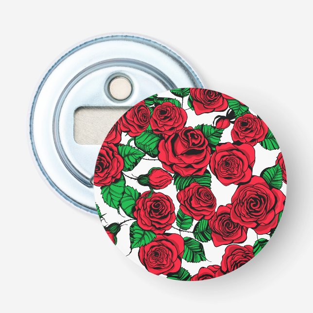 Rote Rosen Flaschenöffner (Vorderseite)