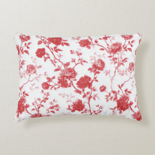 Rote Rosen Floral Dekokissen