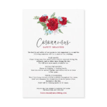 Rote Rosen Floral Elegante Script Coronavirus Sich